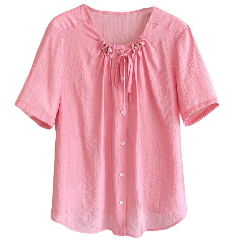 3/4 Sleeve Button Front Blouse  |  Womens Shirts & Blouses Shirts & Blouses Shirts & Blouses