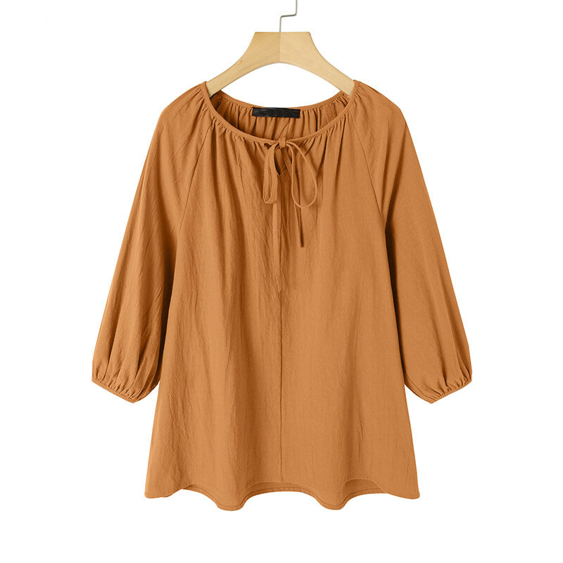 3/4 Sleeve Button Front Blouse  |  Womens Shirts & Blouses Shirts & Blouses Shirts & Blouses