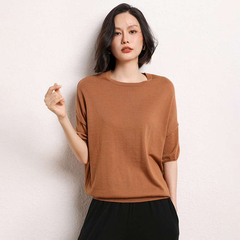 3/4 Sleeve Drop Shoulder Texture Top  |  Womens 34 Sleeve Tops 34 Sleeve Tops 34 Sleeve Tops