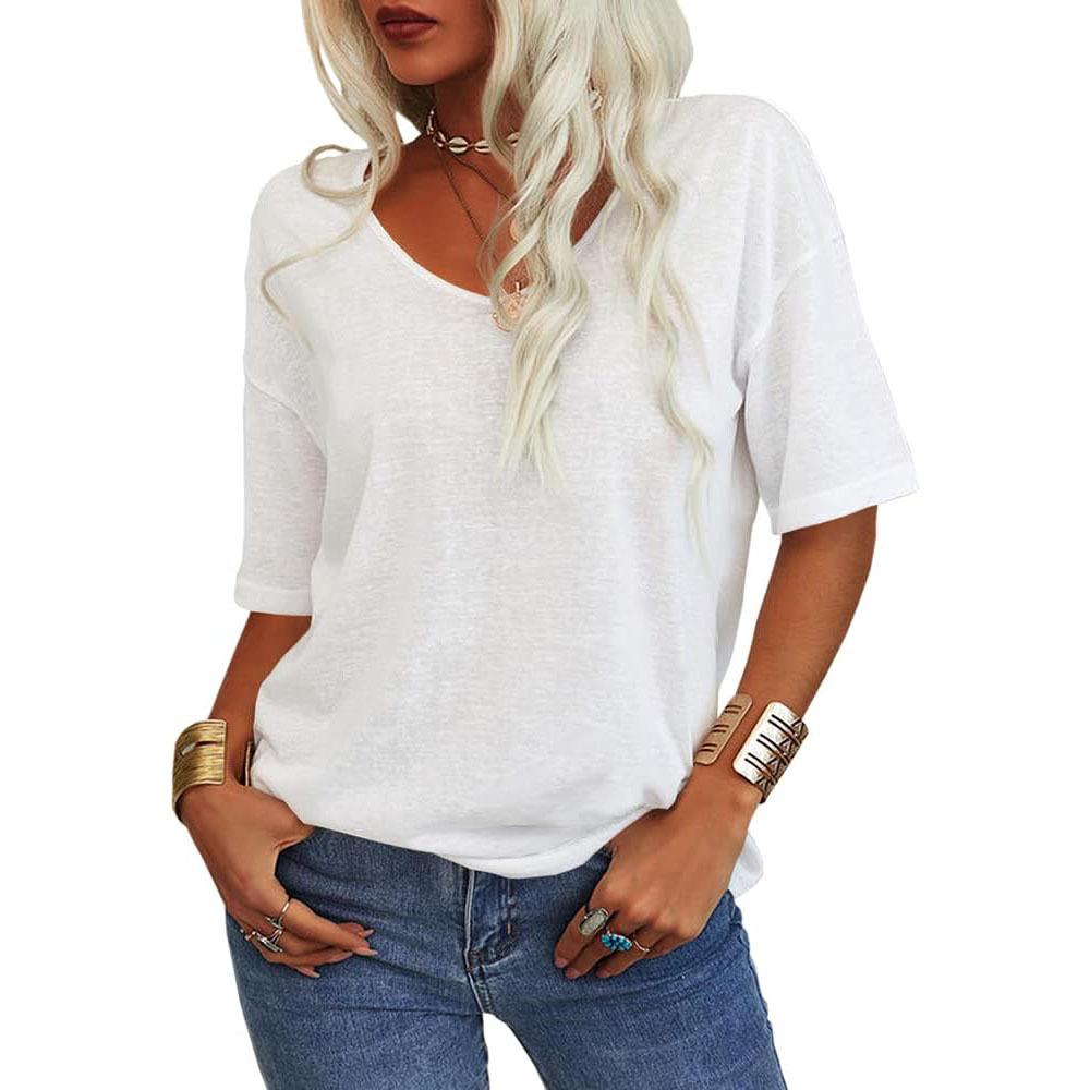 3/4 Sleeve Knit V-Neck  |  Womens 34 Sleeve Tops 34 Sleeve Tops 34 Sleeve Tops