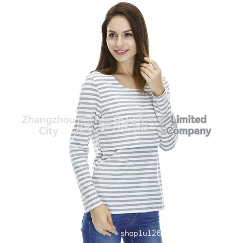 3/4 Sleeve Spacedye Stripe T-Shirt  |  Womens Tees Tees Tees