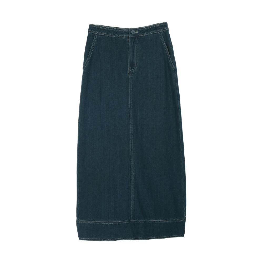 5 Pocket Longline Denim Skirt  |  Womens Skirts Bottoms Skirts