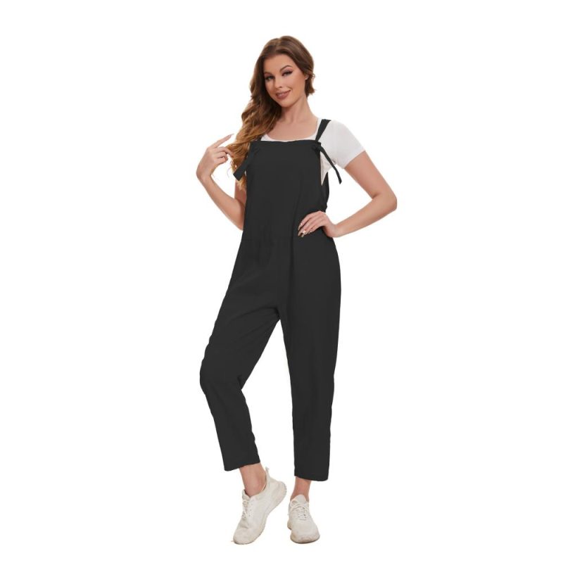 7/8Th Length Rib Waist Tie Hem Pull On Pant  |  Womens Pants Bottoms Pants