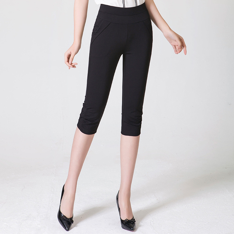 7/8Th Length Slim Leg Fashion Bengaline With Trim Insert  |  Womens Pants Bottoms Pants