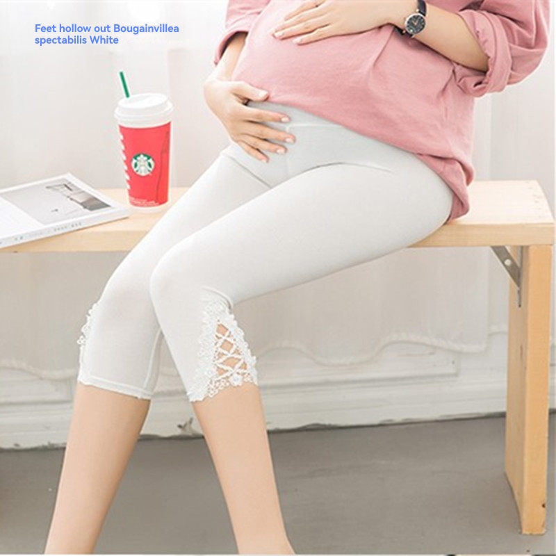 7/Th Length Lace Trim Bengaline Pant  |  Womens Pants Bottoms Pants