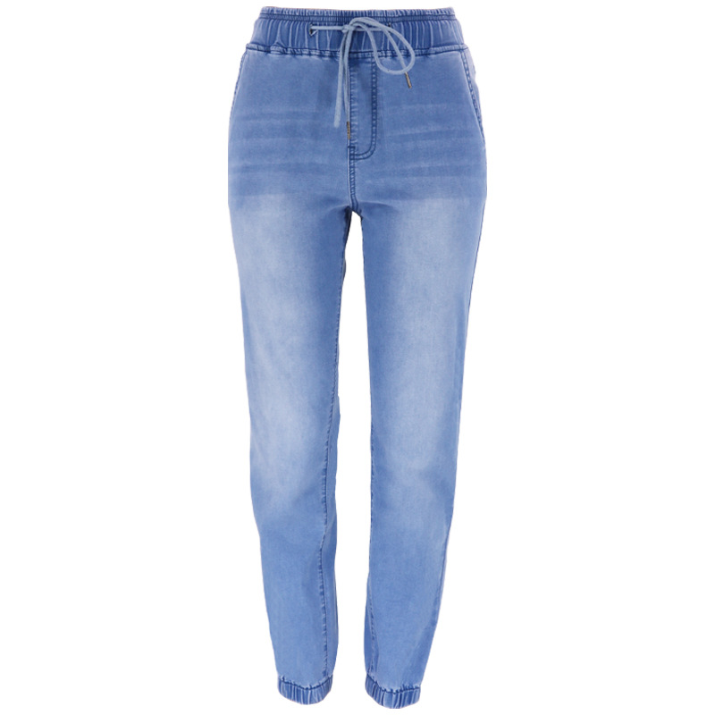 Ankle Length Knitted Denim Jogger  |  Womens Jeans Bottoms Jeans