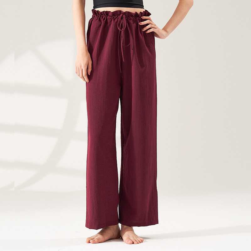 Ankle Length Pull On Cheesecloth Pants  |  Womens Pants Bottoms Pants