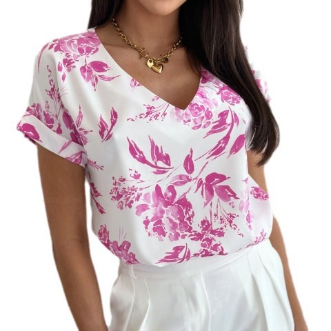 Cap Sleeve V Neck Blouse  |  Womens Shirts & Blouses Shirts & Blouses Shirts & Blouses