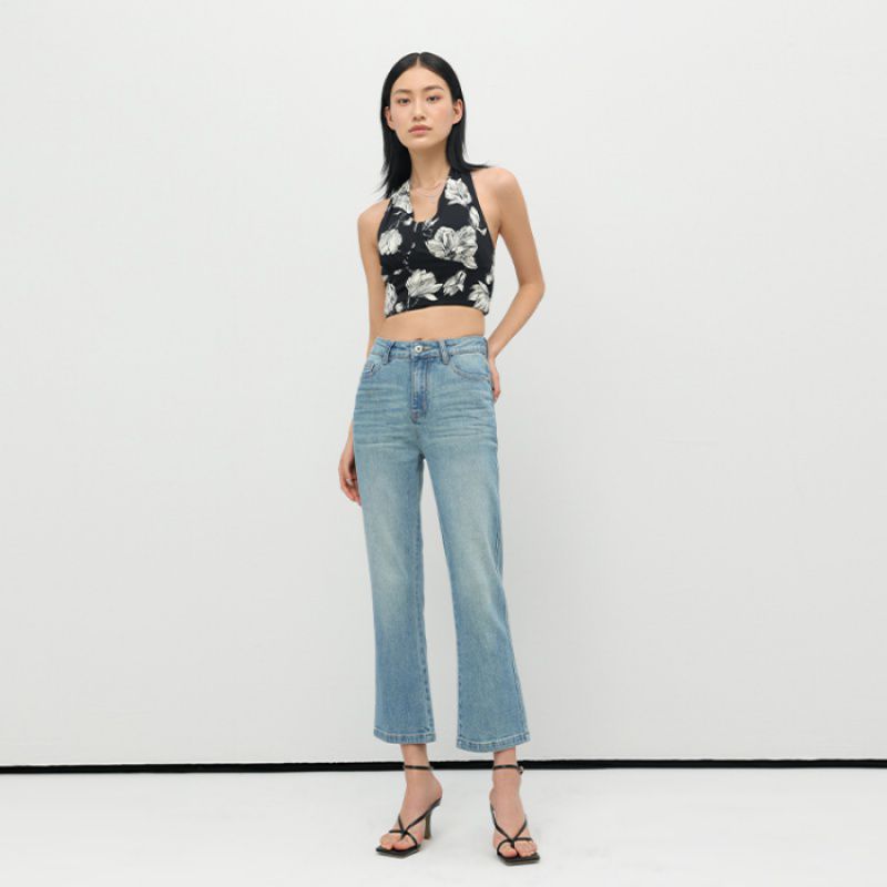 Crop 5 Pocket Denim Jean  |  Womens Jeans Bottoms Jeans