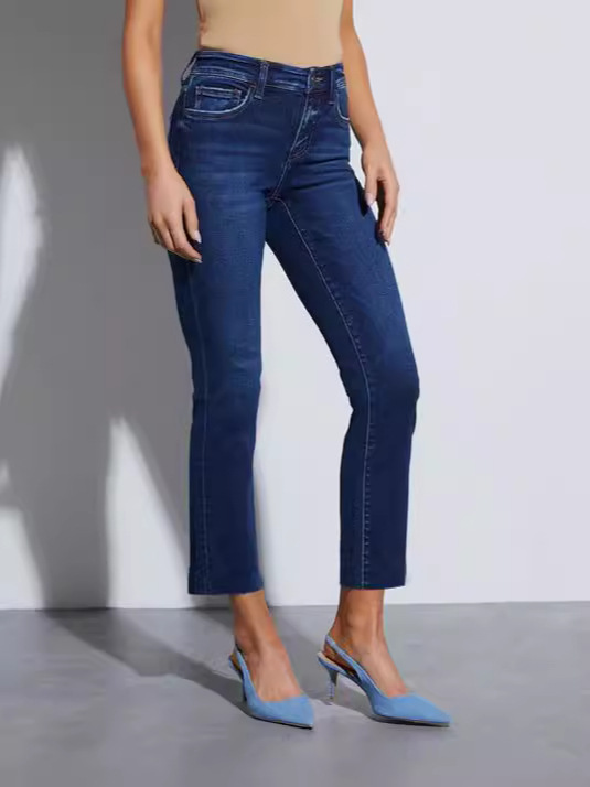 Crop 5 Pocket Denim Jean  |  Womens Jeans Bottoms Jeans