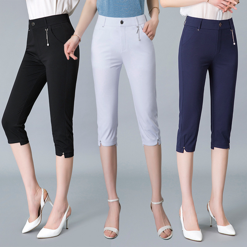 Crop Buckle Detail Pants  |  Womens Crops & Capris Bottoms Crops & Capris