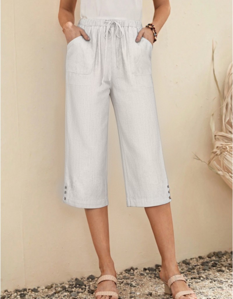 Crop Cotton Washer Pant  |  Womens Crops & Capris Bottoms Crops & Capris