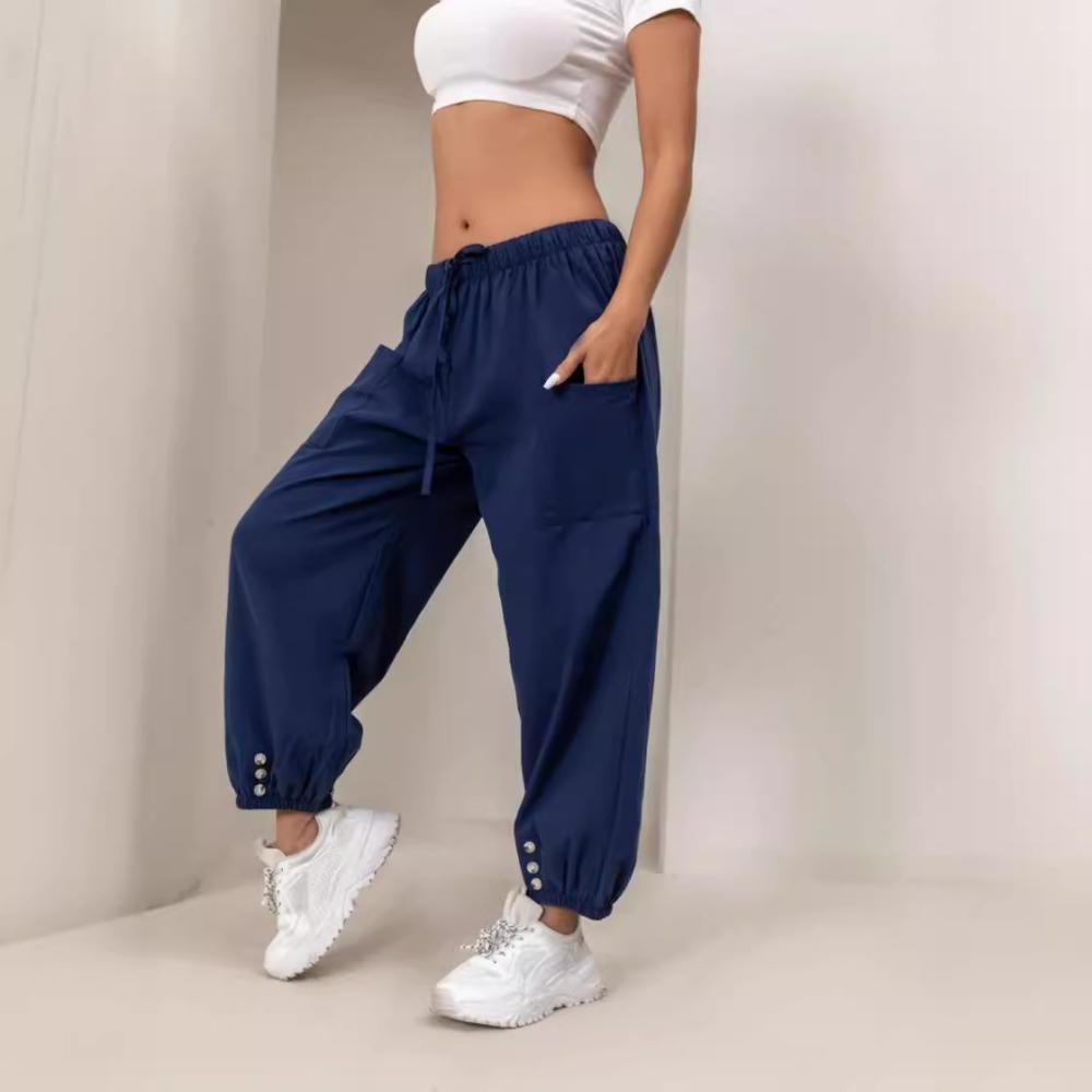 Crop Linen Button Pants  |  Womens Crops & Capris Bottoms Crops & Capris