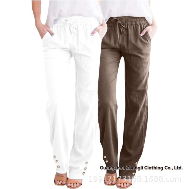 Crop Linen Pants  |  Womens Crops & Capris Bottoms Crops & Capris