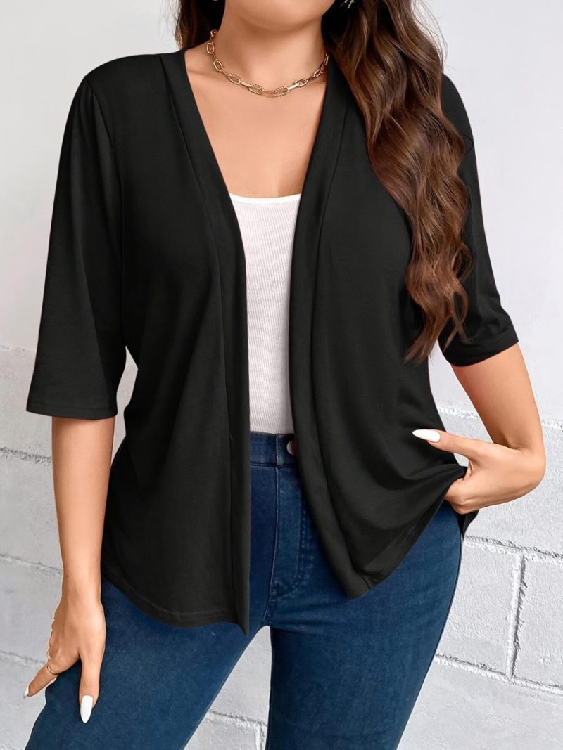 Elbow Sleeve Crop Cardigan  |  Womens Cardigans Cardigans Cardigans