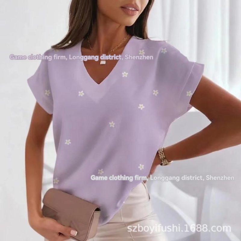 Elbow Sleeve Spot Blouse  |  Womens Shirts & Blouses Shirts & Blouses Shirts & Blouses