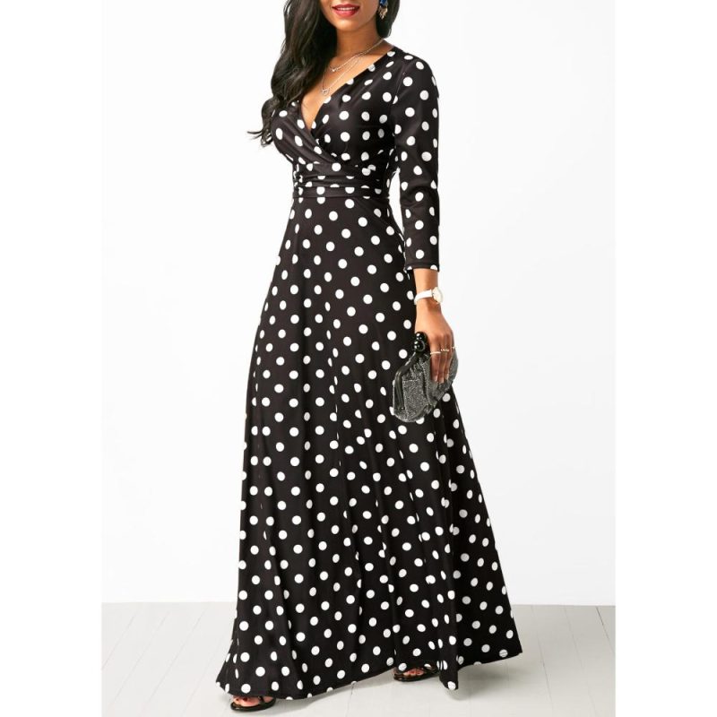 Elbow Sleeve Tiered Rayon Midi Dress  |  Womens Midi Dresses Dresses Midi Dresses