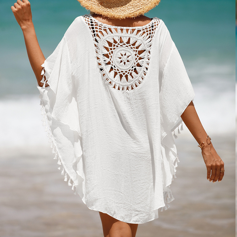 Extended Sleeve Lace Trim Overlay Top  |  Womens Kaftans Kaftans Kaftans