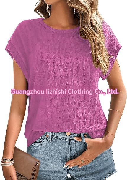 Extended Sleeve Linen Blend Top  |  Womens Tees Tees Tees