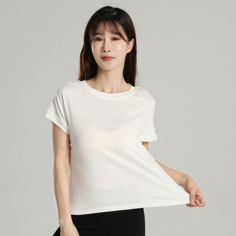 Extended Sleeve Slub Knit Top With Tab Detail  |  Womens Tees Tees Tees