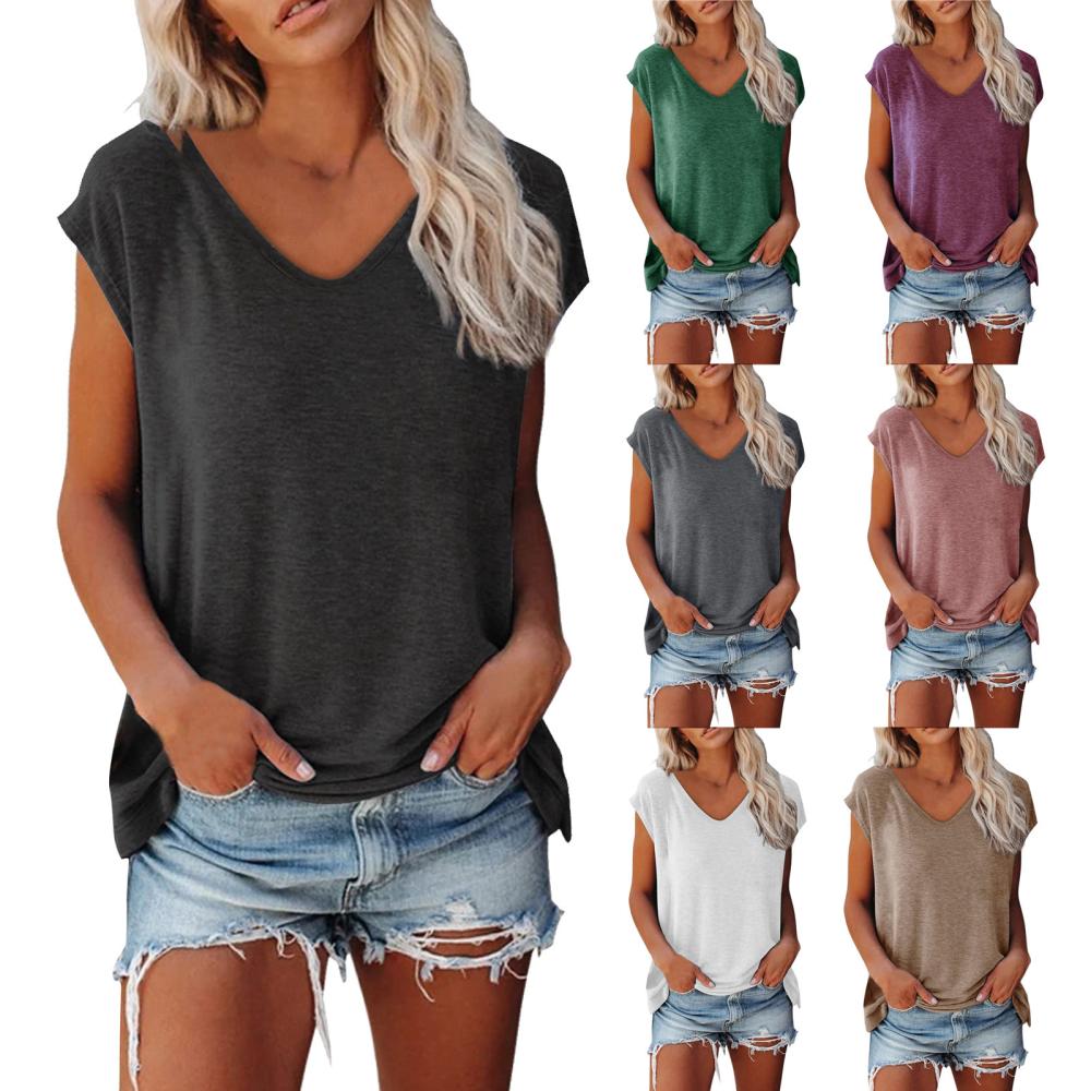 Extended Sleeve Textured V-Neck  |  Womens Tees Tees Tees