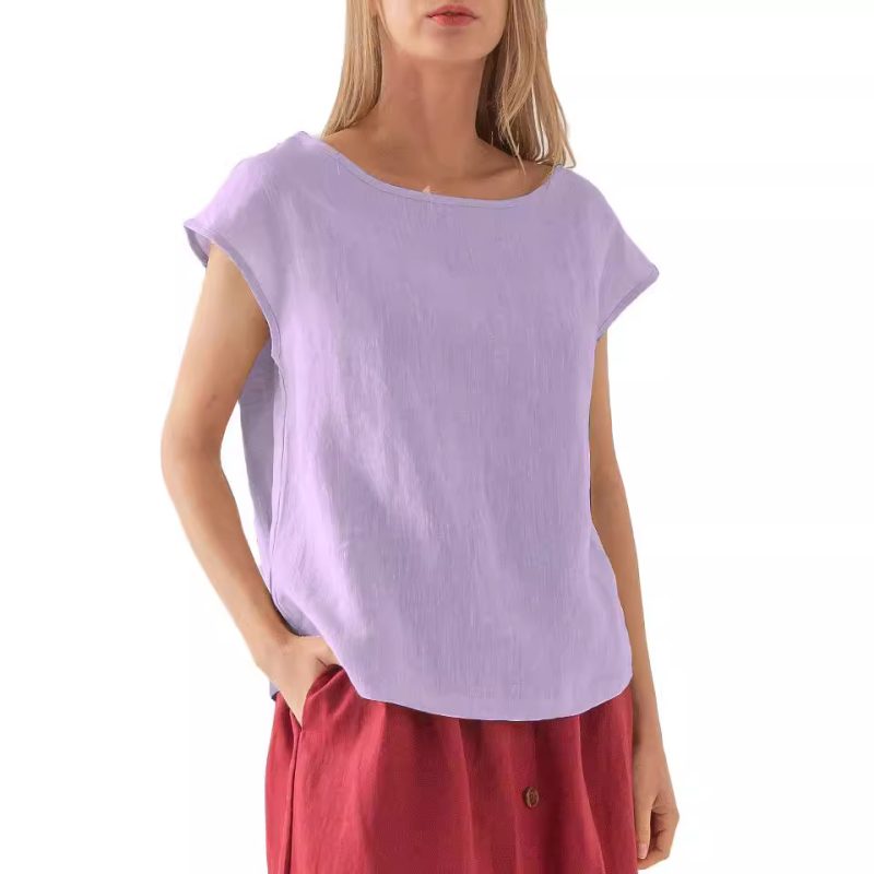 Extended Sleeve Top With Button Shoulder Detail  |  Womens Tees Tees Tees