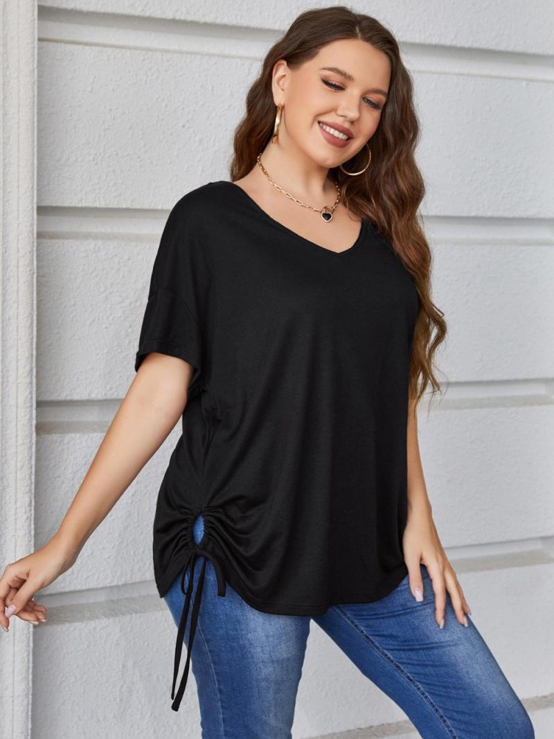 Extended Sleeve Top With Gathered Shoulder  |  Womens Tees Tees Tees