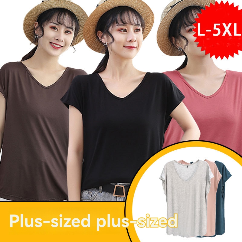 Extended Sleeve V-Neck Knit Top  |  Womens Tees Tees Tees