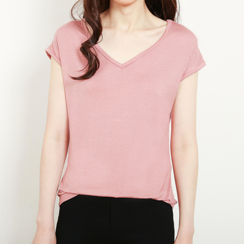 Extended Sleeve V-Neck T-Shirt  |  Womens Tees Tees Tees