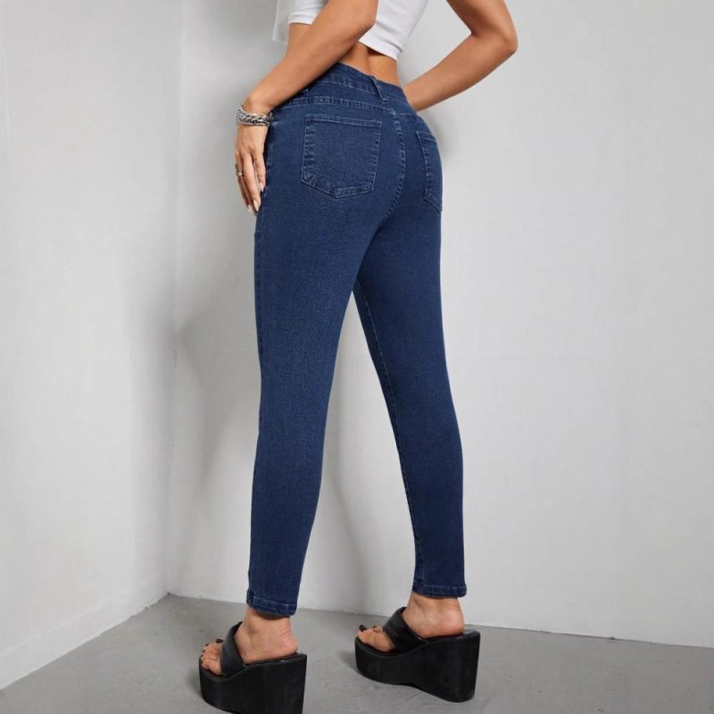 Full Length Comfort Denim Jeans  |  Womens Jeans Bottoms Jeans