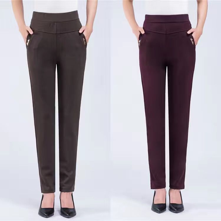 Full Length Jacquard Ponte Zipped Pants  |  Womens Pants Bottoms Pants