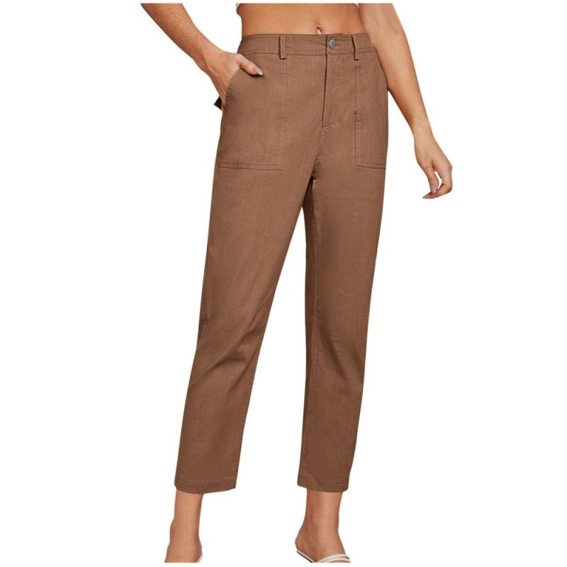 Full Length Straight Leg Pull On Carpenter Pant  |  Womens Pants Bottoms Pants