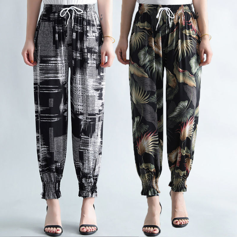 Full Length Wide Leg Drawcord Rayon Pant  |  Womens Pants Bottoms Pants