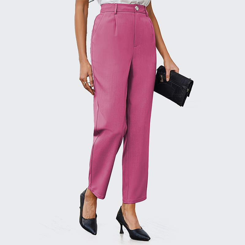 Full Length Wide Leg Linen Blend Pant  |  Womens Pants Bottoms Pants