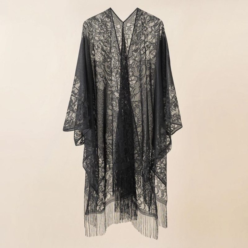 Lace Wrap Top  |  Womens Wraps & Ponchos Knitwear Womens