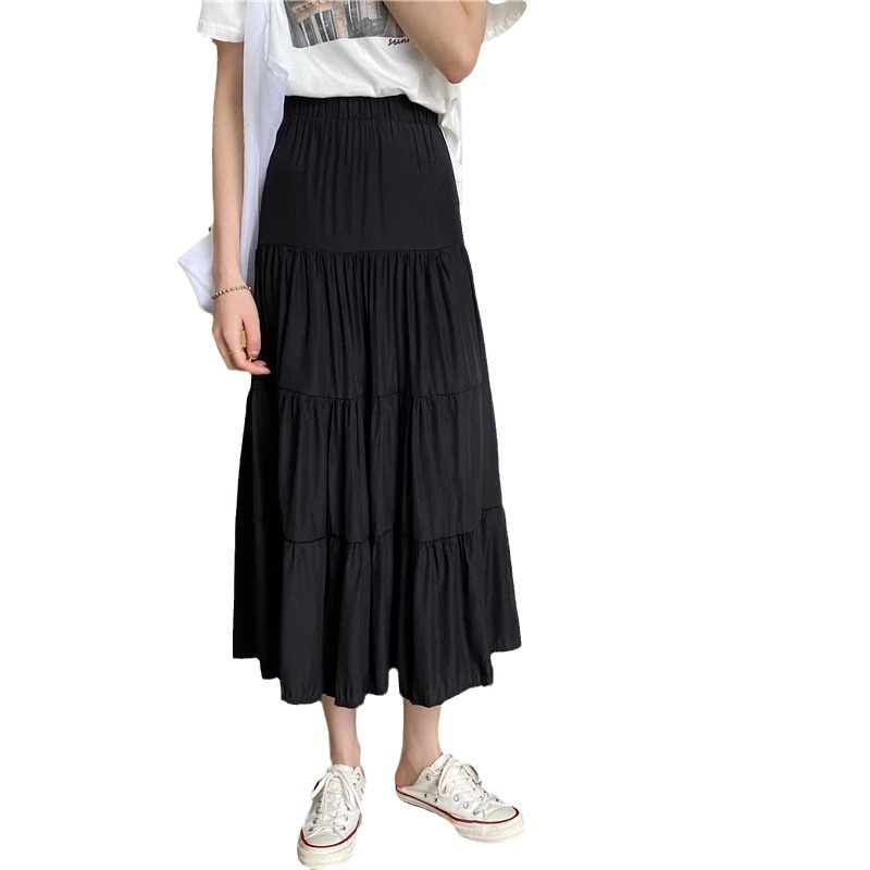 Linen Blend Maxi Skirt  |  Womens Skirts Bottoms Skirts