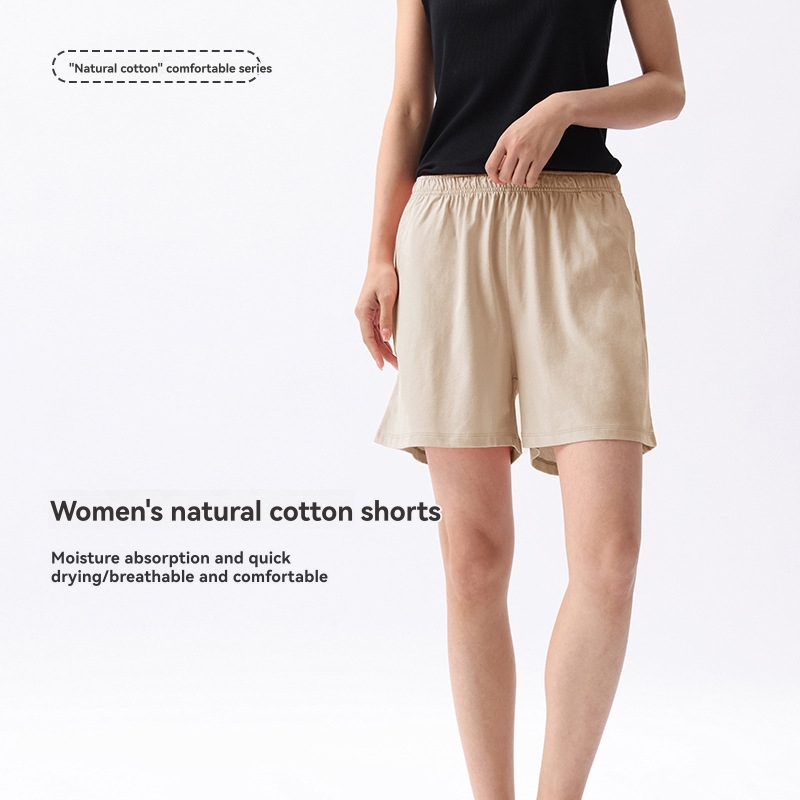 Linen Blend Pocket Elastic Waist Short  |  Womens Shorts Bottoms Shorts