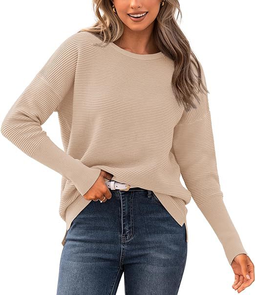 Long Sleeve Brushed Ribbed Top  |  Womens Long Sleeve Tops Long Sleeve Tops Long Sleeve Tops