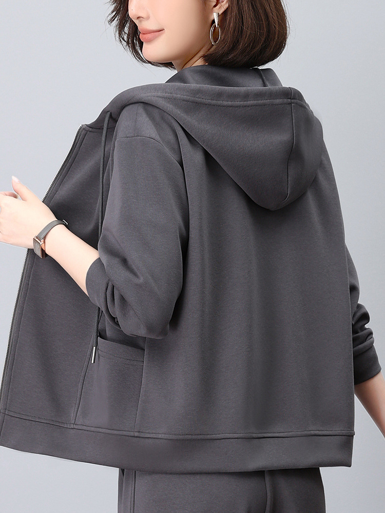 Long Sleeve Brushed Zipped Through Hooded Jacket  |  Womens Jackets Jackets Jackets