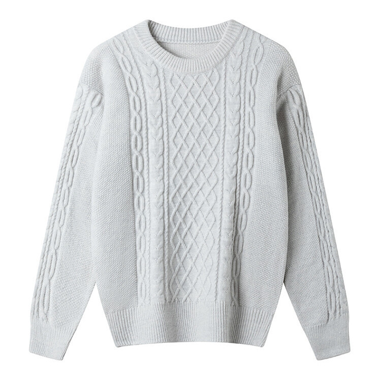 Long Sleeve Cable Front Mock Neck Jumper  |  Womens Jumpers Jumpers Jumpers