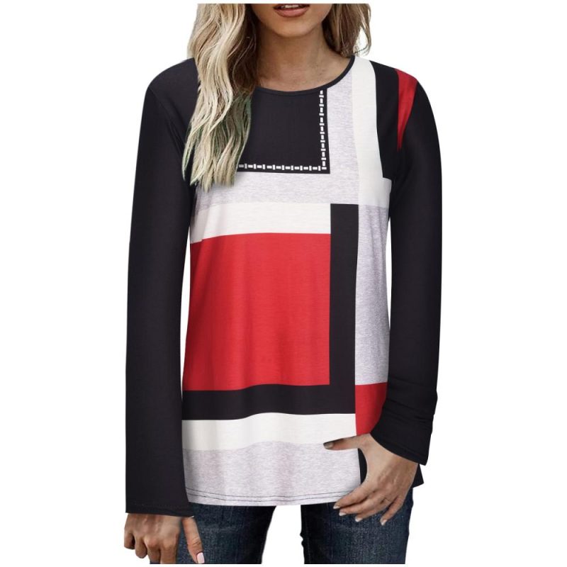 Long Sleeve Colourblock Jumper  |  Womens Jumpers Jumpers Jumpers