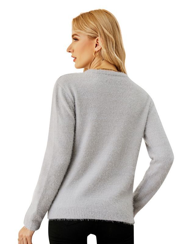 Long Sleeve Feather Jumper  |  Womens Jumpers Jumpers Jumpers