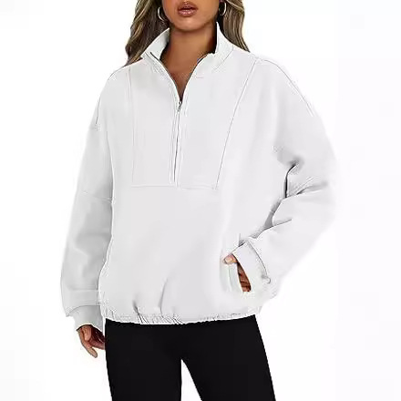 Long Sleeve Half Zip Jumper With Rib  |  Womens Long Sleeve Tops Long Sleeve Tops Long Sleeve Tops