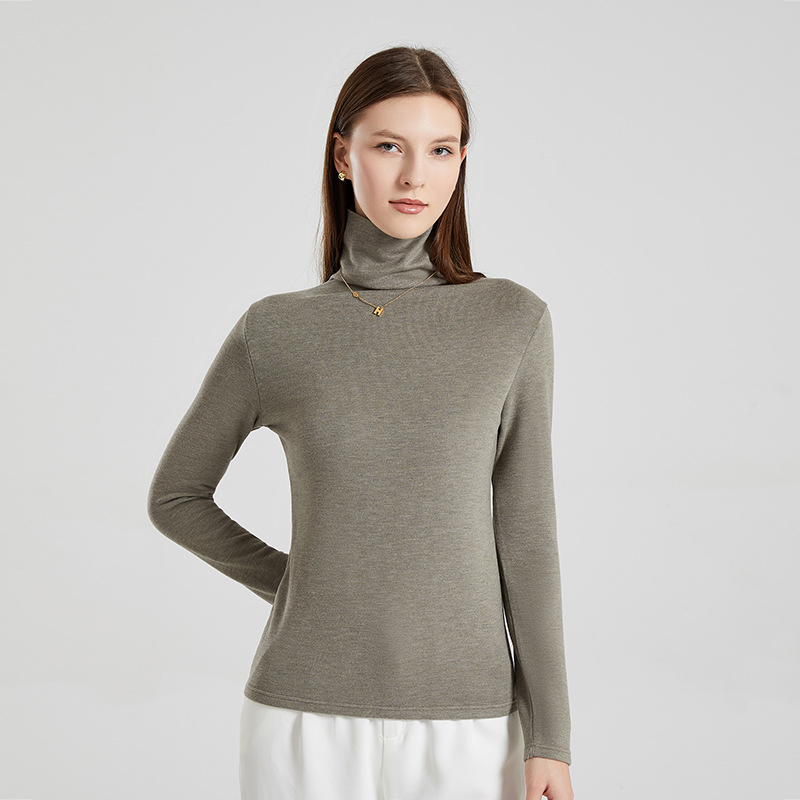 Long Sleeve Jersey Roll Neck Top  |  Womens Long Sleeve Tops Long Sleeve Tops Long Sleeve Tops