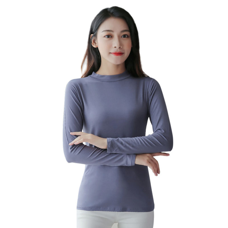 Long Sleeve Jersey Turtle Neck Top  |  Womens Long Sleeve Tops Long Sleeve Tops Long Sleeve Tops