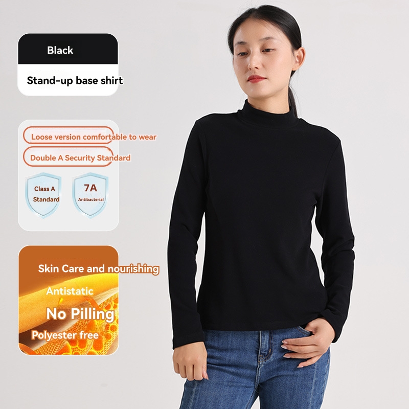 Long Sleeve Jersey Turtle Neck Top  |  Womens Long Sleeve Tops Long Sleeve Tops Long Sleeve Tops