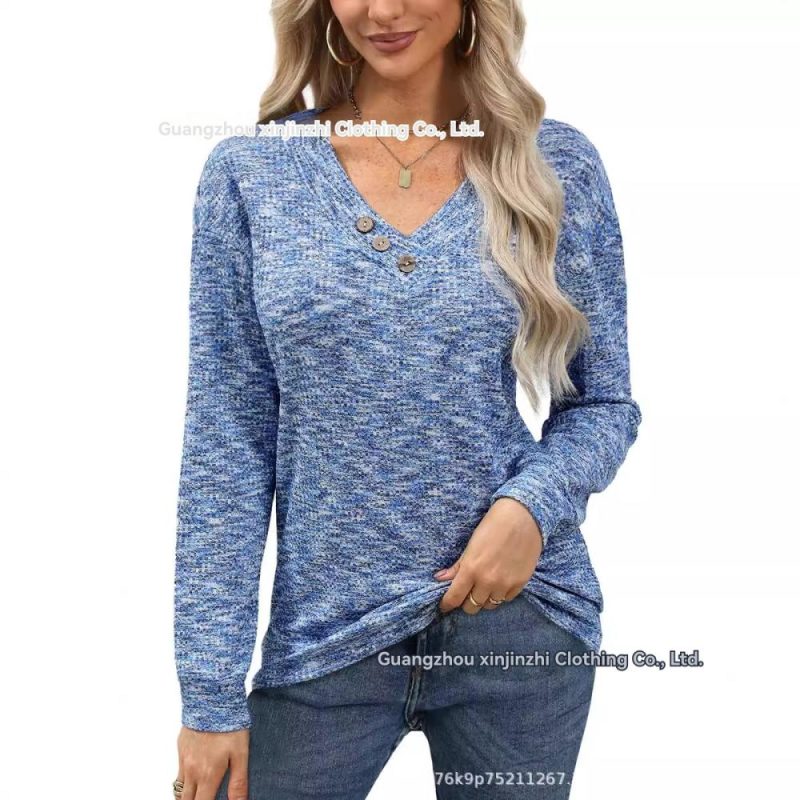 Long Sleeve Nep Yarn Jumper  |  Womens Jumpers Jumpers Jumpers