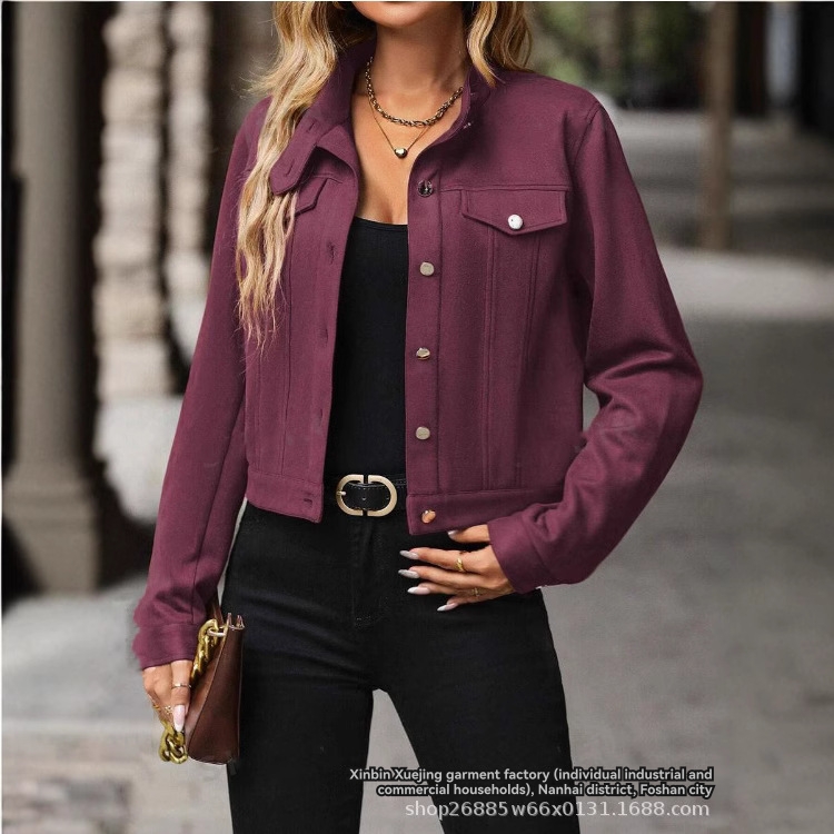 Long Sleeve Pocket Front Canvas Jacket  |  Womens Jackets Jackets Jackets