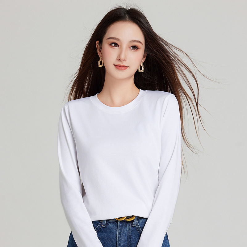 Long Sleeve Ribbed Scoop Neck T-Shirt  |  Womens Tees Tees Tees