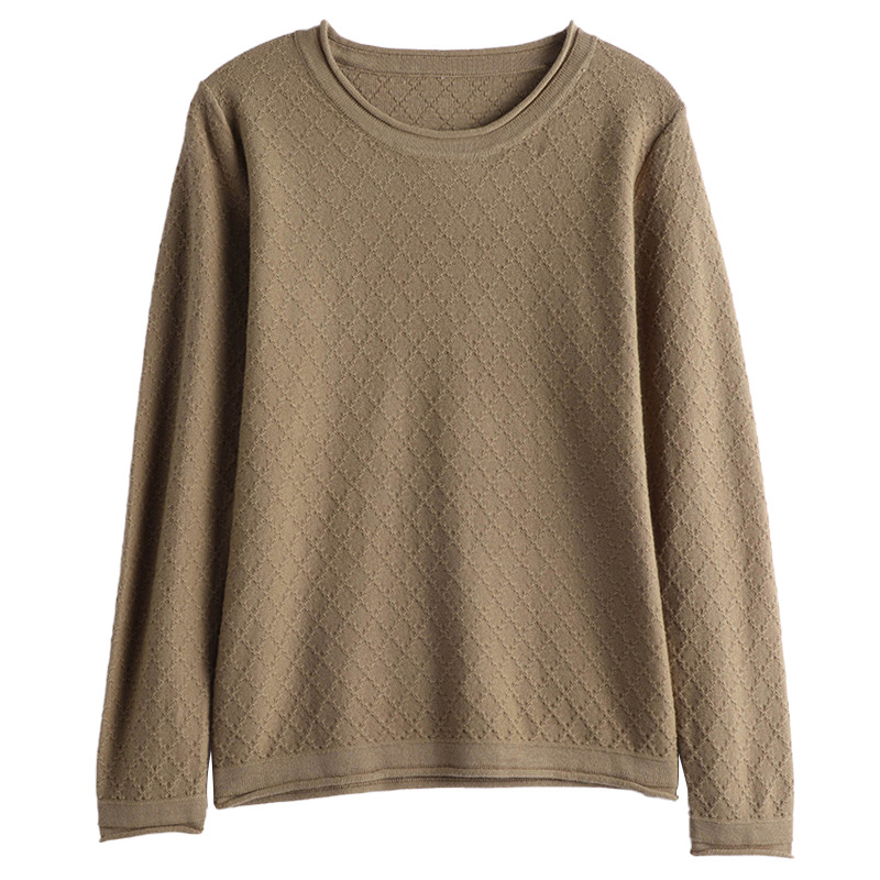 Long Sleeve Self Check Textured Jumper  |  Womens Jumpers Jumpers Jumpers